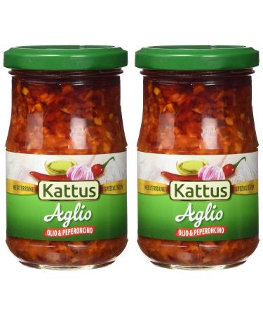 Kattus Pesto Aglio Olio & Peperoncino - Pack of 2 (2 x 190g) | Premium Italian Pesto for Gourmet Dishes | International Shipping - Buy Online on GoSupps.com