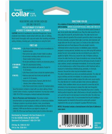 Sergeant's Guardian Flea & Tick Cat Collar - 1 Count | Long-lasting Protection - Buy Online on GoSupps.com