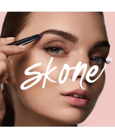 Skone Cosmetics Brow Wand Eyebrow Pencil - Chocolate 0.1 oz | Retractable & Waterproof Brow Liner for Sleek Brunette Eyebrows - Buy Online on GoSupps.com