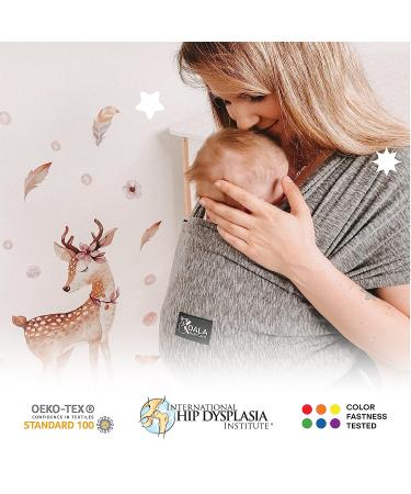 Koala Babycare Easy-to-wear Baby Sling | Adjustable Unisex Baby Carrier up to 22lbs | Multi-Purpose & Stylish Anthracite Baby Wrap Belt - Buy Online on GoSupps.com