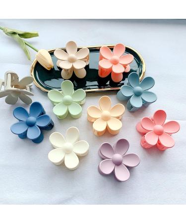 6 PCS Large Flower Hair Claw Clips for Women and Girls - Non Slip Matte Plastic Jaw Clips Barrettes for Thick Hair - Hair Accessories in 6 Colors - Buy Online on GoSupps.com