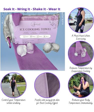 Samiyah & Co Purple Luxury Gift Set for Women - Soft Coral Fleece Spa Bath Set with Cooling Towels and Gel Bead Eye Mask in Elegant Gift Box (M/L Purple) - Buy Online on GoSupps.com