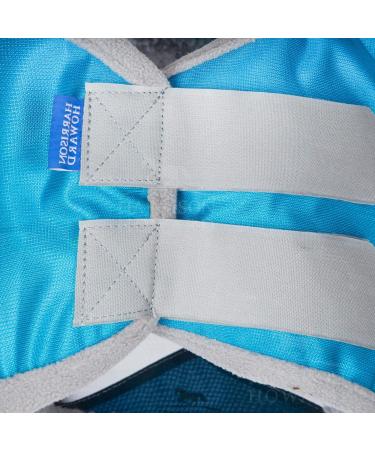 Harrison Howard Caremaster Pro Luminous Fly Mask for Horses - UV Protection Fleece Padding & Ear Protection - Dresden Blue - Warmblood Size - 1 Pack - Voodoo Blue - Buy Online on GoSupps.com