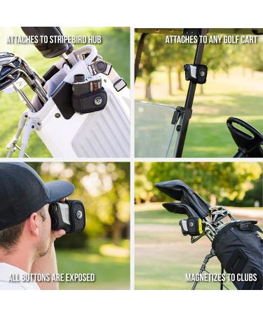 Stripebird 2.0 Slim Golf Magnetic Rangefinder Wrap Mount | Form Fitting Strap | Access Range Finder Easily | Stealth Black - Buy Online on GoSupps.com