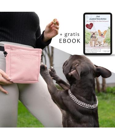 Buy Ostfriesenpfoten Frieda Treats for Dogs - High-Quality Synthetic Leather - Altrosa Size L - Easy Open Magnet Lock Futter Bag - Perfect Gassitasche for Outdoor Walks - Buy Online on GoSupps.com