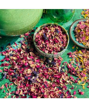 Fairy Festival' - 50g- Dried Edible Flower Petals - Red Rose Pink Rose Blue Cornflower Cream Jasmine and Purple Mallow - Food Grade - Culinary - Cake - Bake - Decoration (340) - Buy Online on GoSupps.com