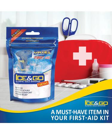 URIEL Ice & Go Cooling Bandage - Instant Cold Therapy Wrap for Pain Relief and Injuries - Buy Online on GoSupps.com