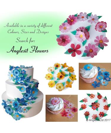 Beautiful Pink Flower Cake Decorations - Pre-Cut Edible Rice Wafer Paper for Cupcakes Desserts & Events - Ideal for Birthdays Weddings & Baby Showers - Buy Online on GoSupps.com