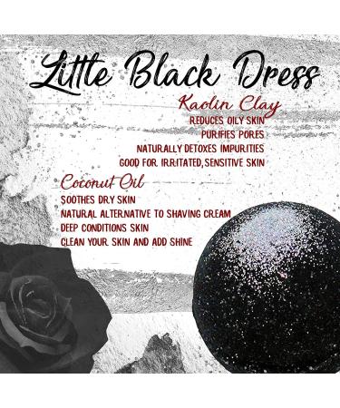 Little Black Dress Bath Bomb 8oz with Shimmer, Kaolin & Coconut Oil - Buy Online on GoSupps.com