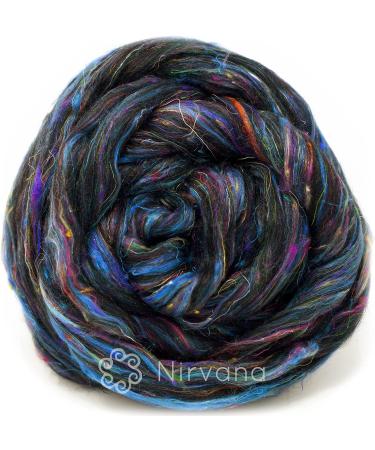 Merino & Sari Silk Fiber Blend - Super Soft Combed Top for Spinning & Felting | Nirvana - Buy Online on GoSupps.com