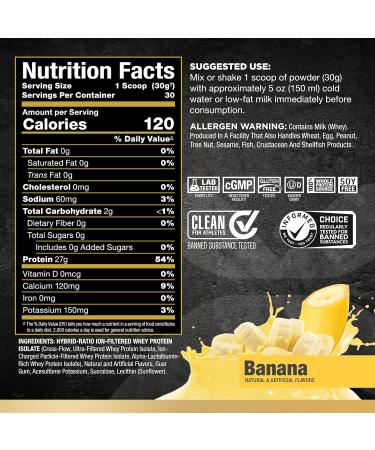 ALLMAX Isoflex Strawberry 2 Pound & ISOFLEX - 100% Ultra-Pure Whey Protein Isolate - Banana - 2 Pound - Buy Online on GoSupps.com