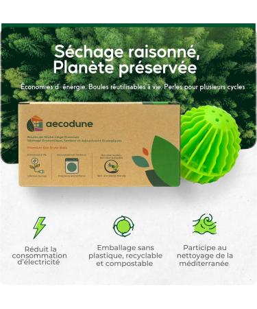 aecodune Innovative Laundry Dryer Ball 2 x Reusable Laundry Dryer Balls Reduces Drying Time Fabric Softener and Linen Fr - Buy Online on GoSupps.com