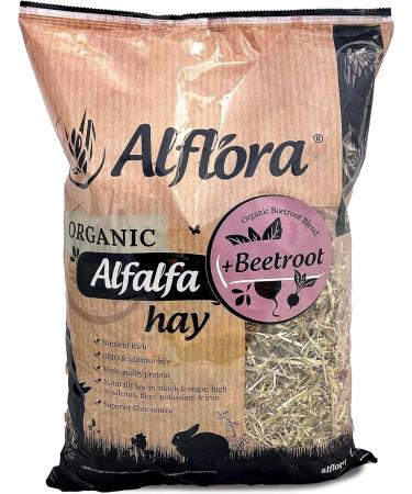 Alflora Organic 1KG Premium Alfalfa Meadow Hay with Beetroot - 100% Natural - High Protein & Fiber - Ideal for Rabbits, Gerbils, Hamsters, Guinea Pigs - Buy Online on GoSupps.com