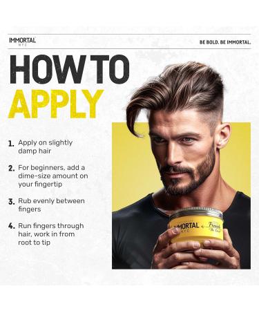 Immortal NYC The Creed Hair Pomade - Strong Hold Max Shine All Natural Water-Based - No Residue for All Hair Types - Men's Grooming Solution - Buy Online on GoSupps.com