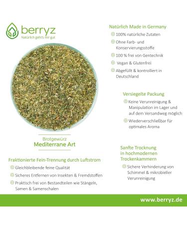 Mediterranean Bread Spice | Rosemary Thyme Garlic Oregano Sage | 175g for Stick Bread & Herb Baguette - Buy Online on GoSupps.com