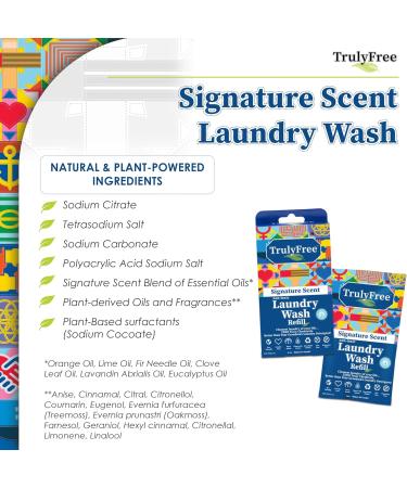 Truly Free Signature Scent Non-Toxic Laundry Wash Refills 4 OZ - Eco-Friendly & International Shipping - Buy Online on GoSupps.com