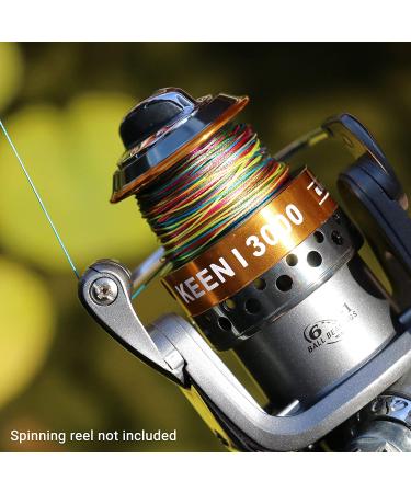 RUNCL 8 Strand Braided Fishing Line 328Yds - Rainbow Color, Abrasion Resistant, Super Durable, Zero Stretch - 12-100LB - Smooth Casting, Smaller Diameter - Extra Visibility - 300M - Buy Online on GoSupps.com