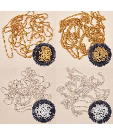 Niceneeded 4 Stripes Metal Nail Art Chains 3D Gold & Silver Nail Jewelry for Manicure Nail Decoration & DIY | Premium Nail Art Studs with Box - Buy Online on GoSupps.com