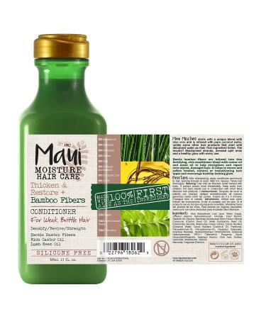 Maui Moisture Bamboo Fiber Strengthening Conditioner - Vegan, Silicone & Paraben-Free - 13 fl oz - Buy Online on GoSupps.com