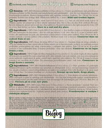 Biojoy Th d'ortie BIO (500 g) s ch et coup Feuilles d'ortie (Urtica dioica) - Buy Online on GoSupps.com