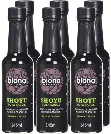 Biona Organic Shoyu Sauce 6 x 145ml - Authentic Japanese Soy Sauce - Buy Online on GoSupps.com