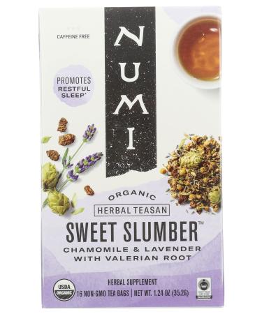 Numi Tea Organic Herbal Teasan Sweet Slumber Caffeine Free 16 Tea Bags 1.24 oz (35.2 g)