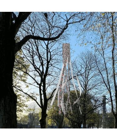 French Fashion Model Ferrets Halloween Windsock Ghost Flag 59" Halloween Outdoor Hanging Decorations Garden Window Yard Decor - Buy Online on GoSupps.com