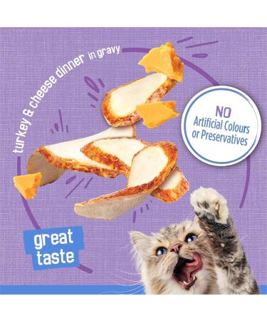 Friskies Shredded Wet Cat Food Turkey & Cheese Dinner in Gravy - 156 g Can (24 Pack) - Buy Online on GoSupps.com