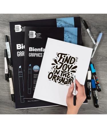 Bienfang Graphics 360 Marker Paper Pad  Non-Bleeding  Semi-Transparent  Artist Drawing Sketchbook  for Layouts 11x14 Inch  50 Sheets 11 by 14-Inch  50 Sheets - Buy Online on GoSupps.com