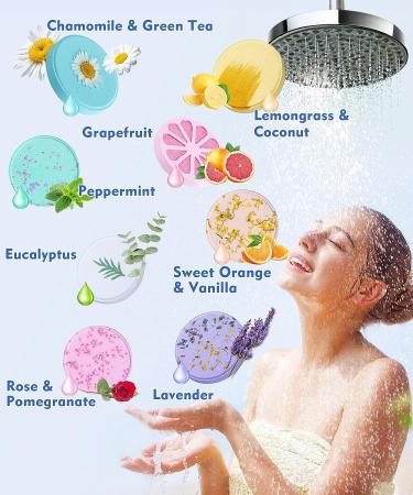 Aofmee Shower Steamers Aromatherapy - Pack of 8 Shower Bombs Gift Set with Essential Oils for Relaxation - Mother's Day & Birthday Spa Gifts - Buy Online on GoSupps.com