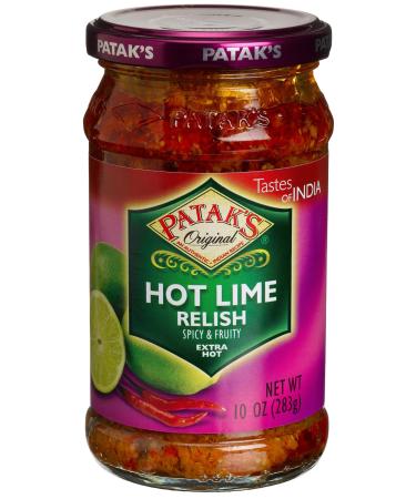 Patak's Hot Lime Relish, Extra Hot, 10 Ounce (Pack of 6)