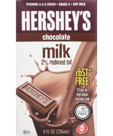 Hershey's chocolate flavored milk , 21- 8 Ounce Aseptic Boxes