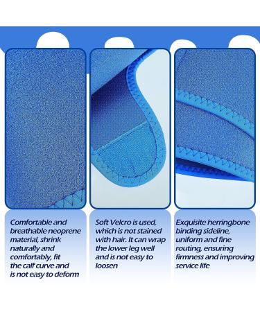 Chivao 2 Pairs Calf Support Brace for Shin Splint Compression - Pain Relief for Men and Women (Blue/Black) - Buy Online on GoSupps.com