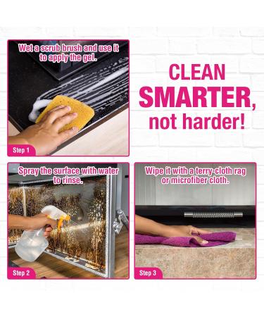 Quick N Brite Fireplace Gel Cleaner Kit - Nonabrasive 16 oz Ideal for Brick Stone Tile & Marble - Made in the USA - Buy Online on GoSupps.com
