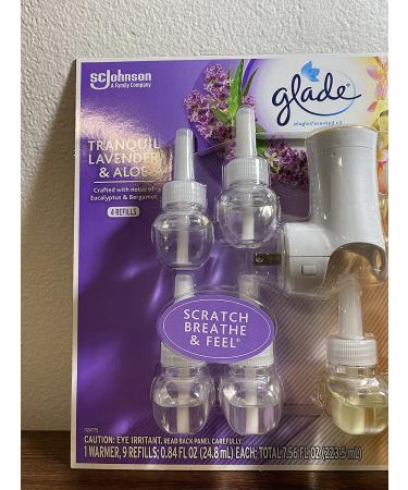 Glade Plugins Lavender Aloe & Hawaiian Breeze 9 Scented Oil Refills + 1 Warmer - Long-Lasting Fragrance Combo - Buy Online on GoSupps.com