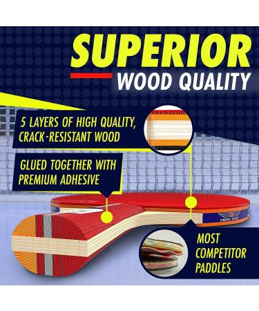 NIBIRU SPORT Ping Pong Paddle Set - Professional Table Tennis Rackets with Balls and Storage Case - Buy Online on GoSupps.com