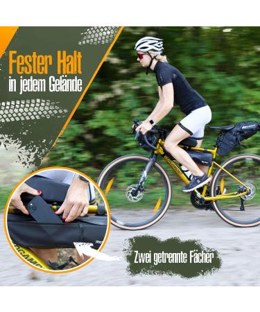 Rovativ Bikepacking Frame Bag 3L - 100% Waterproof Large Frame Bag for Gravel Road & MTB - 42cm Long - Buy Online on GoSupps.com