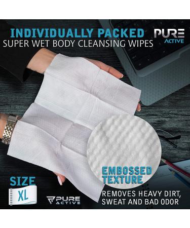 40 Individually Wrapped Shower Body Wipes for Men and Women - Ideal for Gym, Travel, Camping - Personal Hygiene Solution - 1 Count (Pack of 40) - Buy Online on GoSupps.com