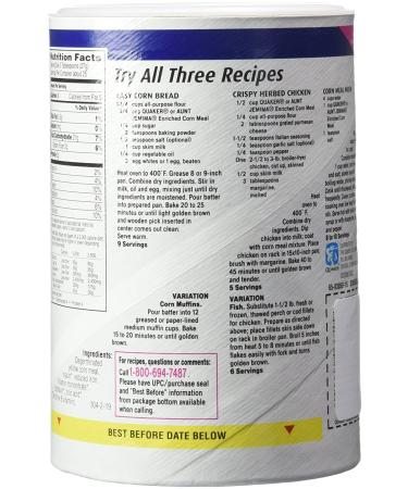 Quaker Yellow Corn Meal 24 oz (3-Pack) - Pack of 3, 24.0 Ounce | Premium Quality - Buy Online on GoSupps.com