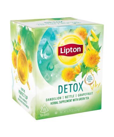 Lipton Herbal Green Tea Detox Supplement - Pack of 4, 15 Ct Each - Buy Online on GoSupps.com