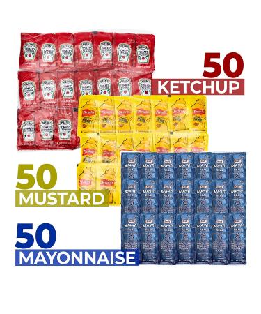 150 Grab-n-Go Condiment Packets - Ketchup, Mustard, Mayo for Picnics, BBQs, and Travel - Buy Online on GoSupps.com