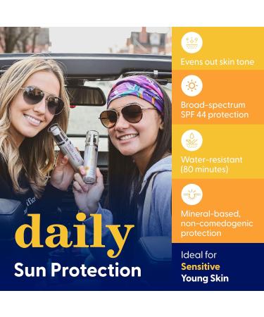 Bright Girl Bright+Block SPF 44 Tinted Mineral Sunscreen Facial Skincare Gentle Hydrating Comfort Titanium Hyaluronic Sensitive Skin - Buy Online on GoSupps.com