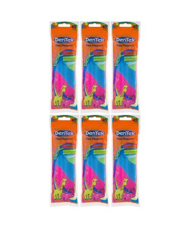 DenTek Kids Fun Dental Floss Removes Food and Plaque 40 Count 6 Pack - Buy Online on GoSupps.com