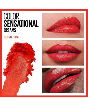 Maybelline Color Sensational Lipstick - Hydrating Cream Finish in Coral Rise - 0.15 oz (Pack of 1) - Buy Online on GoSupps.com