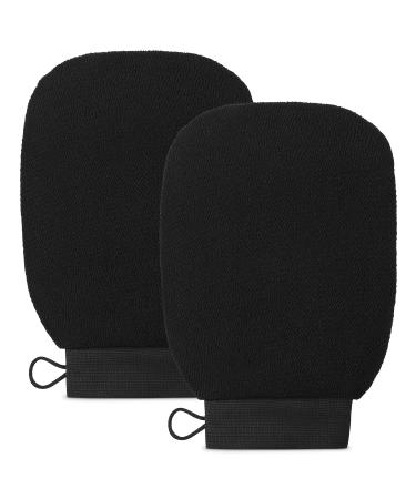 VALITIC Korean Style Exfoliating Gloves - 2 Pairs (Black & Turquoise) for Shower or Bath - Buy Online on GoSupps.com