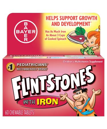 Flintstones Plus Iron Chewable Vitamins - 60ct