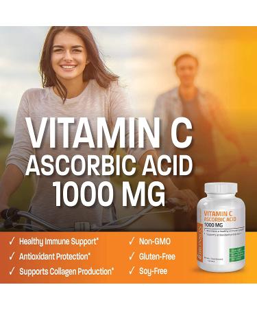 Vitamin C 1000mg Non-GMO - Immune Support & Antioxidant - 250 Tablets - Buy Online on GoSupps.com