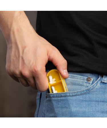 Foubiss BPA-Free Pill Organizer - 7-Day Tablet Box with 4 Compartments - Senior-Friendly & Portable Medication Storage - Buy Online on GoSupps.com