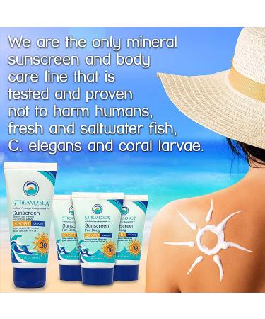 Stream2Sea SPF 30 Mineral Sunscreen | Biodegradable & Reef Safe | Non-Greasy Face & Body Protection | 3 Fl Oz - Buy Online on GoSupps.com