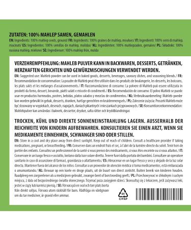 Alpi Nature Mahlep en Poudre 100g Mahlab en Poudre Graines de Mahleb Moulues Mahaleb Moulu 100 gram - Buy Online on GoSupps.com